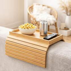 Sofalehne Ablage, Natural Sofatablett Armlehne, Sofa