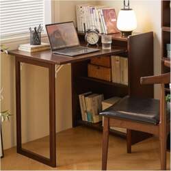 Solid Wood Folding Table with Storage