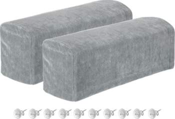 Sourcing map Stretch Armrest Covers Chenille