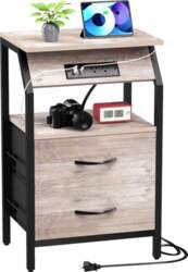 SZLHANJZ Storage Side Table, Charging Bedside