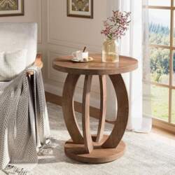 Tribesigns 50cm Side Table Round Side