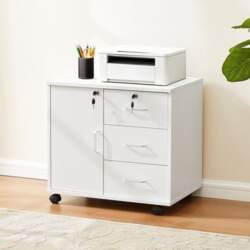 TUKAILAI Lockable Rolling Container, Mobile Filing