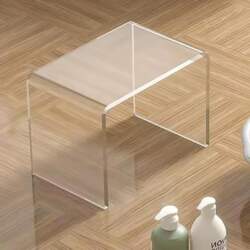 U Shaped Clear Acrylic Side Table