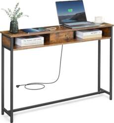 VASAGLE Console Table with Sockets, Side