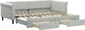 VidaXL Day Bed, Extendable Sofa Bed