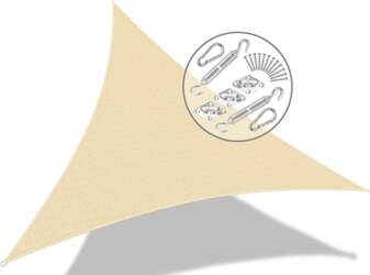 VOUNOT Triangular Awning with Attachment Set