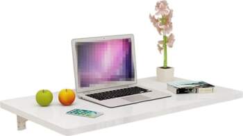 White Wall Mounted Folding Table for