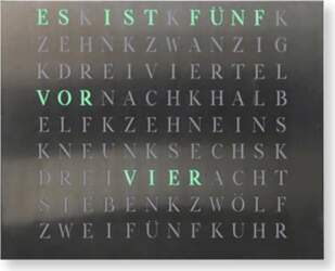 WordClock Jupiter 50 × 40 cm