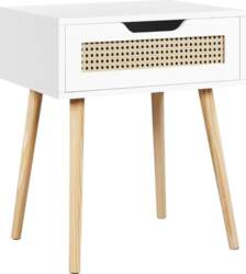 Yaheetech Bedside Table Rattan Side Table