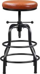 Yaheetech Vintage Bar Stool, Height-Adjustable Screw