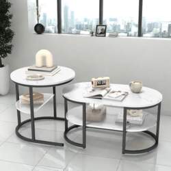 2 in 1 Round Oval Coffee