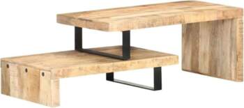 2-Piece Coffee Table Set Solid Wood