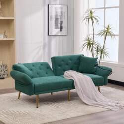 2-Seater Sofa Bed, Sofa with Adjustable