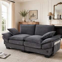 2-Seater Sofa with USB Port, Sofas
