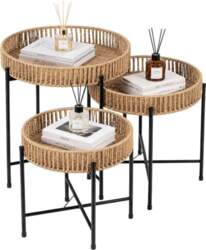3-Piece Round Side Table Set, Nesting