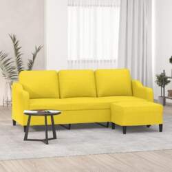 3-Seater Sofa with Stool Sofa Couch