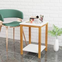 BAMEOS End Table, Modern Industrial Side
