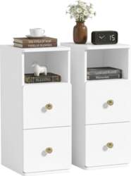 Bedside Table Set of 2 Small