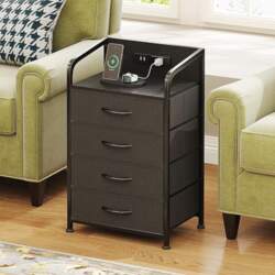 Bedside Table with Charging Function, Side