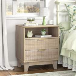 Bedside Table, Wooden Side Table with