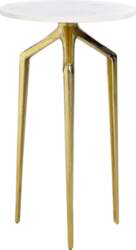 Beliani Tilpa Side Table Marble White