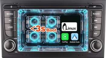 Bezvadu CarPlay un Android auto radio