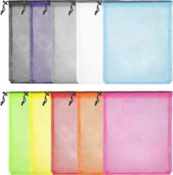 Boloest 10 Pack Mesh Drawstring Bags