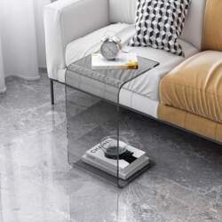 C-Shaped Side Table, Acrylic Coffee Table