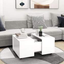 Coffee Table on Wheels Extendable Storage