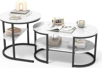 Coffee Table, Set of 2, Round