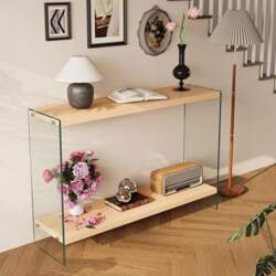 Console Table Narrow Wood Hallway Table