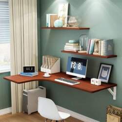Corner Folding Desk Space Saving Wall