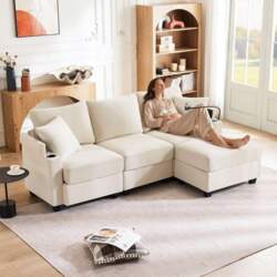 Corner Sofa with Sleep Function and