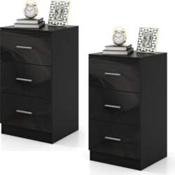 COSTWAY Set of 2 Bedside Tables