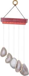 Dabas agāta diski Geode Wind Chime