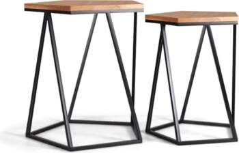 Designer side table set made of