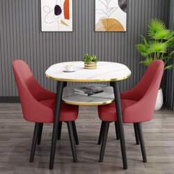 Dining Table with 4 Oval Chairs