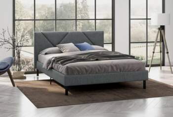 Dmora Caldes Grey Padded Double Bed
