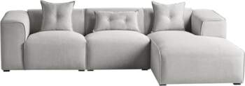 Dolva Modern Corner Sofa in Light