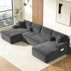DURASPACE Cloud Modular U-Shaped Sofa without