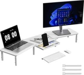 ETHU Dual Monitor Stand, Height Adjustable
