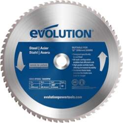 Evolution Power Tools nerūsējošā tērauda griešanas