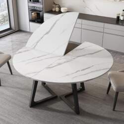 Foldable Round Table Top, Space Saving