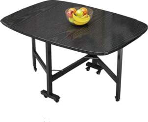 Folding Dining Table with Universal Wheel