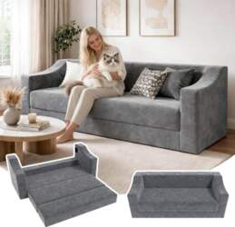 Folding Sofa 2 Seater Sofa with