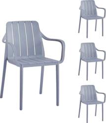 Garden Chairs Set of 4 Stackable