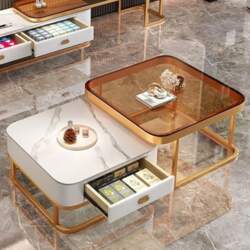 Glass Coffee Table Set of 2