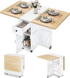 Jocoevol Folding Dining Table with Wheels