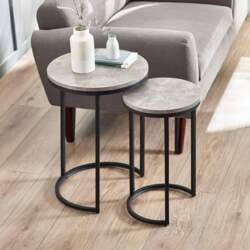 Julian Bowen Staten Round Concrete Effect