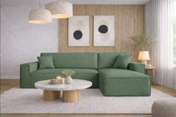 Kaiser Möbel, Corner Sofa with Sleep